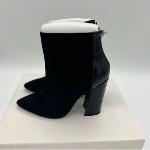 Charles David Women's Micro Fashion Boots, Black Suede, 5 M US NEW WITH BOX